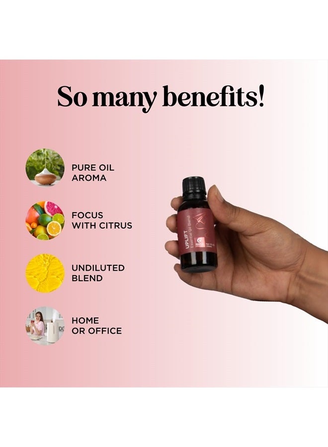 Maple Holistics مزيج الزيوت العطرية العلاجية المنعشة - مزيج الزيوت العطرية المبهجة مع الزيوت العطرية المهدئة للأجهزة المنزلية والسفر مع الزيوت العطرية الحمضية والزيوت العطرية النقية للأجهزة المنزلية والسفر - Image 3