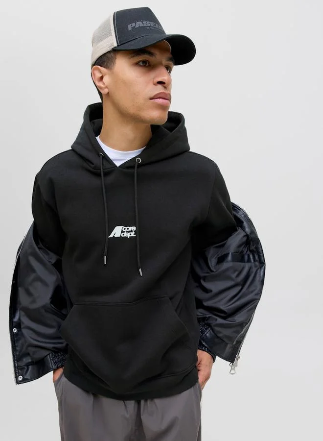 JACK & JONES Jack & Jones JCotier Printed Hoodie with Drawstring