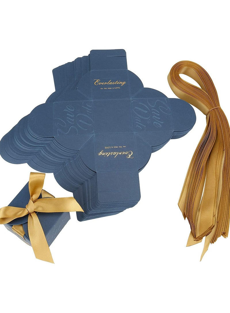 Creative Candy Favor Boxes, 20Pcs for Birthday and Wedding Parties, Gift Boxes with Ribbon for Baby Showers and Celebrations, Elegant Square Design for Special Events - Image 3