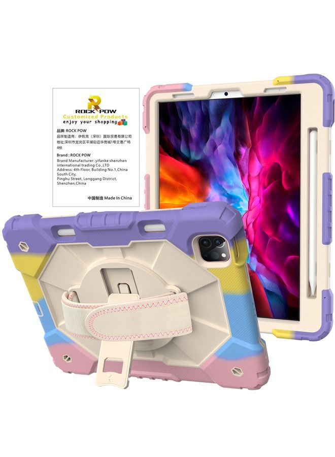 Rock Pow Protective Case Cover For Apple iPad Air4/Air5 10.9 inch (2020/2022)and iPad Pro 11 2018/2020/2021 Generations,Rugged Heavy Duty Shockproof Rotatable Kickstand with Pencil Holder - Image 1