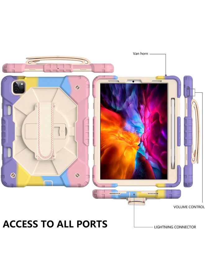 Rock Pow Protective Case Cover For Apple iPad Air4/Air5 10.9 inch (2020/2022)and iPad Pro 11 2018/2020/2021 Generations,Rugged Heavy Duty Shockproof Rotatable Kickstand with Pencil Holder - Image 3