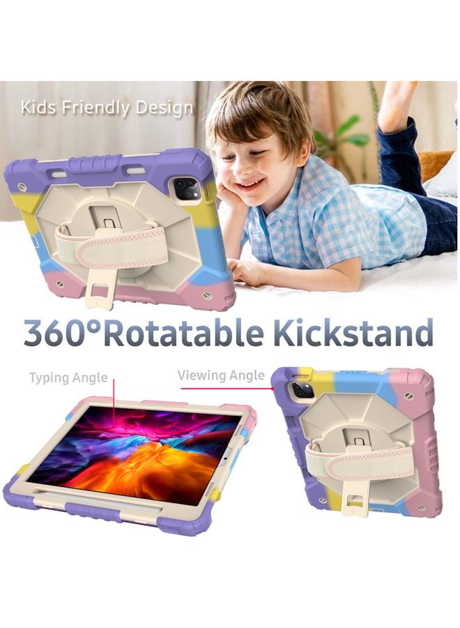 Rock Pow Protective Case Cover For Apple iPad Air4/Air5 10.9 inch (2020/2022)and iPad Pro 11 2018/2020/2021 Generations,Rugged Heavy Duty Shockproof Rotatable Kickstand with Pencil Holder - Image 5