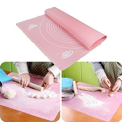 Inditradition Silicon Fondant Rolling Mat Large Baking Sheet Stretchable 48 x 38 CM Pack of 1 MultiColor - Image 4