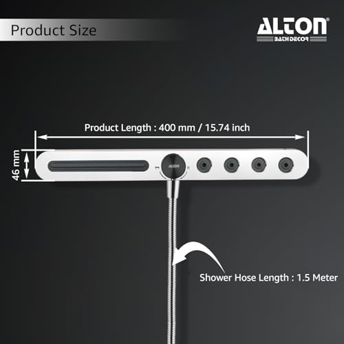 ALTON SHR22520, ABS, Panel Shower with Dual Function and 1.5 Meter Hose Pipe | Shower Head | Bathroom Panel Shower | Chrome - Image 5
