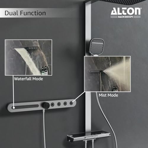 ALTON SHR22520, ABS, Panel Shower with Dual Function and 1.5 Meter Hose Pipe | Shower Head | Bathroom Panel Shower | Chrome - Image 3