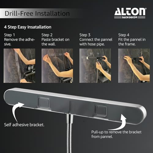 ALTON SHR22520, ABS, Panel Shower with Dual Function and 1.5 Meter Hose Pipe | Shower Head | Bathroom Panel Shower | Chrome - Image 4
