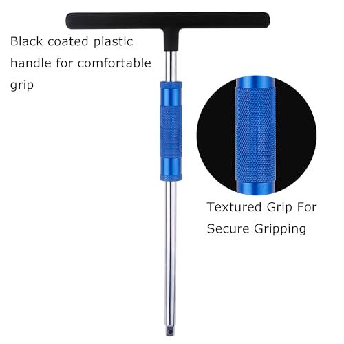 WINTOWIN 3/8" Spinner T-Handle Wrench,3/8-Inch Drive T Handle Socket Driver,13” T-Handle Wrench for Socket Driver Motorcycle Tool Accessories - Image 3