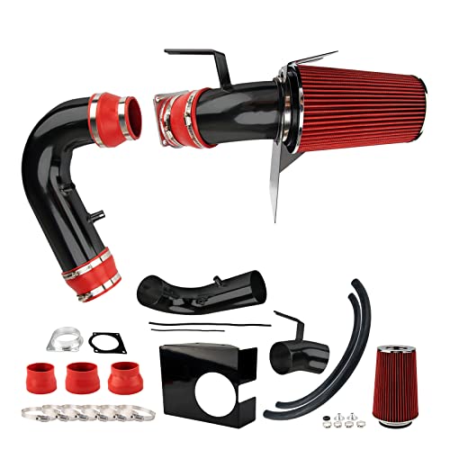 ZonCar Cold Air Intake System 4“ High Flow Inlet for 1997-2003 Ford F-150 4.6/5.4L, Expedition 4.6L, F-250 5.4L Black - Image 2