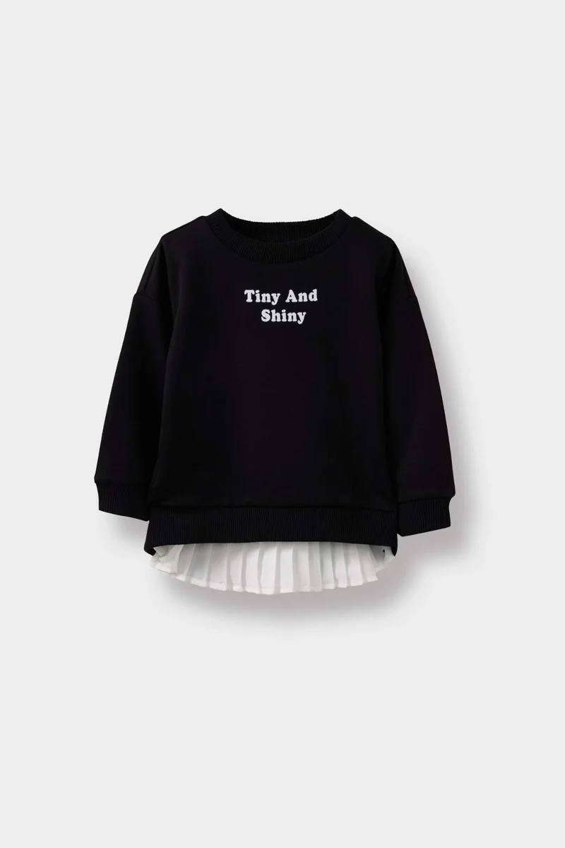 ديفاكتو Baby Girl Printed Soft Lining Sweatshirt