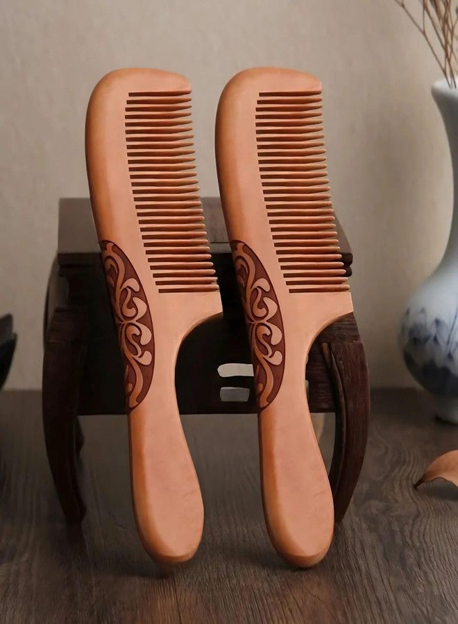 Fegor Wooden Handle Hair Comb - Pack of 1 | Natural Wooden Hair Comb with Handle for Men, Women, and Kids | Anti-Static, Smooth Teeth, Daily Hair Grooming - Image 5