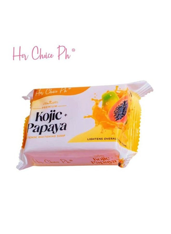 Her Choice Ph Premium Kojic + Papaya Intense whitening Soap 120g  - Image 1