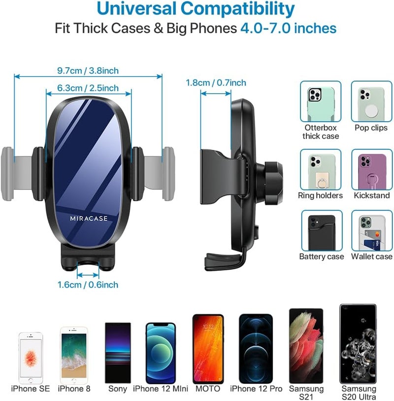 Miracase Universal Cup Phone Holder for Car, [Upgraded Version] Adjustable Long Neck Car Cup Holder Phone Mount Cradle Friendly Compatible with iPhone Samsung Google and All Smartphones, Blue - Image 5