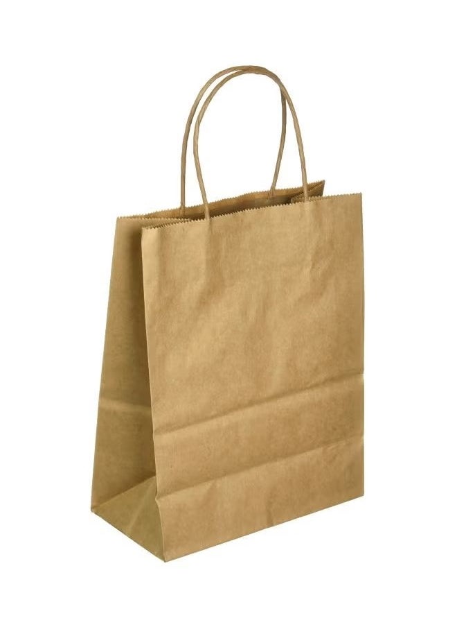 Generic - Small Size Brown Gift Paper Bag 21×8×15cm Twisted Handle Paper Party Bags Hen Party Bags Kraft Paper Bag Bride Birthday Gift Bag Wedding Celebrations Bags for Party Favour 24 Pieces Ramadan Eid Gift Bags - Image 1
