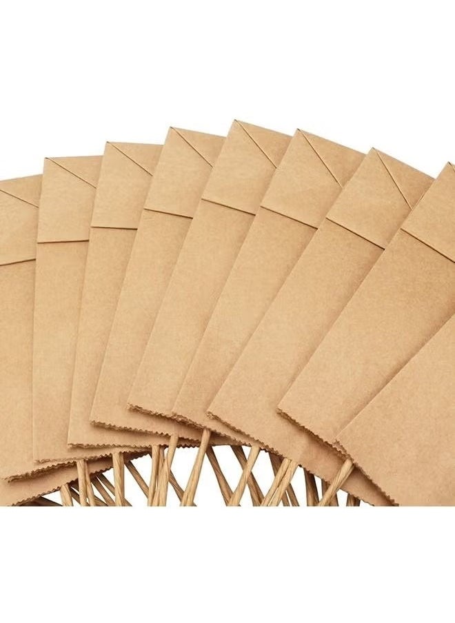 Generic - Small Size Brown Gift Paper Bag 21×8×15cm Twisted Handle Paper Party Bags Hen Party Bags Kraft Paper Bag Bride Birthday Gift Bag Wedding Celebrations Bags for Party Favour 24 Pieces Ramadan Eid Gift Bags - Image 1