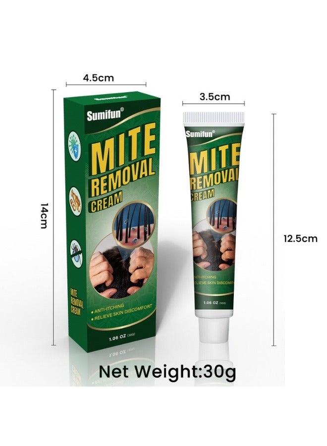 Sumifun Mite Removal Cream, 30g - Effective Scalp Itch Relief and Mite Treatment - Soothes and Reduces Scalp Irritation - Massage Cream for Scalp Care - Relieves Itching and Promotes Healthy Hair - Image 2