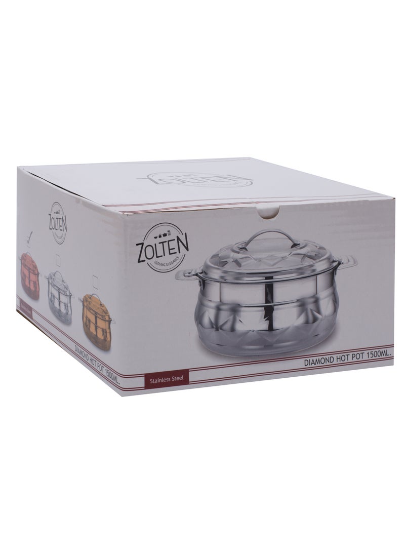 ZOLTEN Stainless Steel New Diamond Hotpot 1.5 Liters Rose Gold Colour  - Image 3