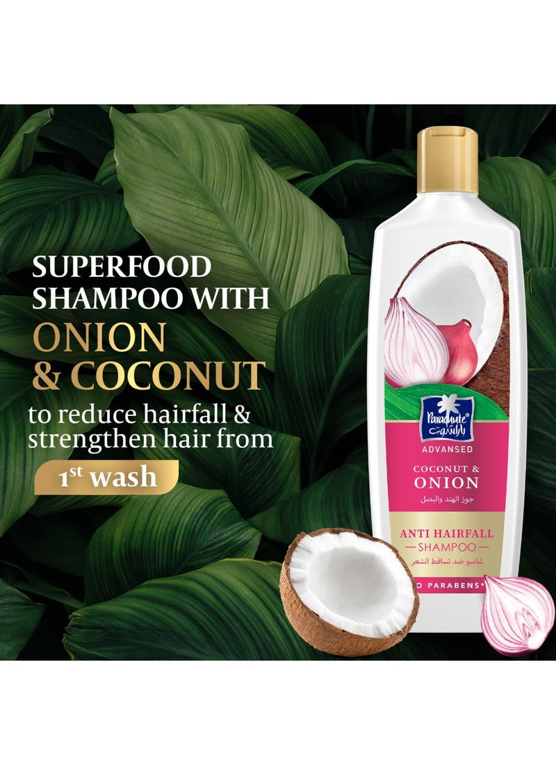 Parachute Advansed Anti-Hairfall Shampoo With Onion And Coconut 340ml - Image 4