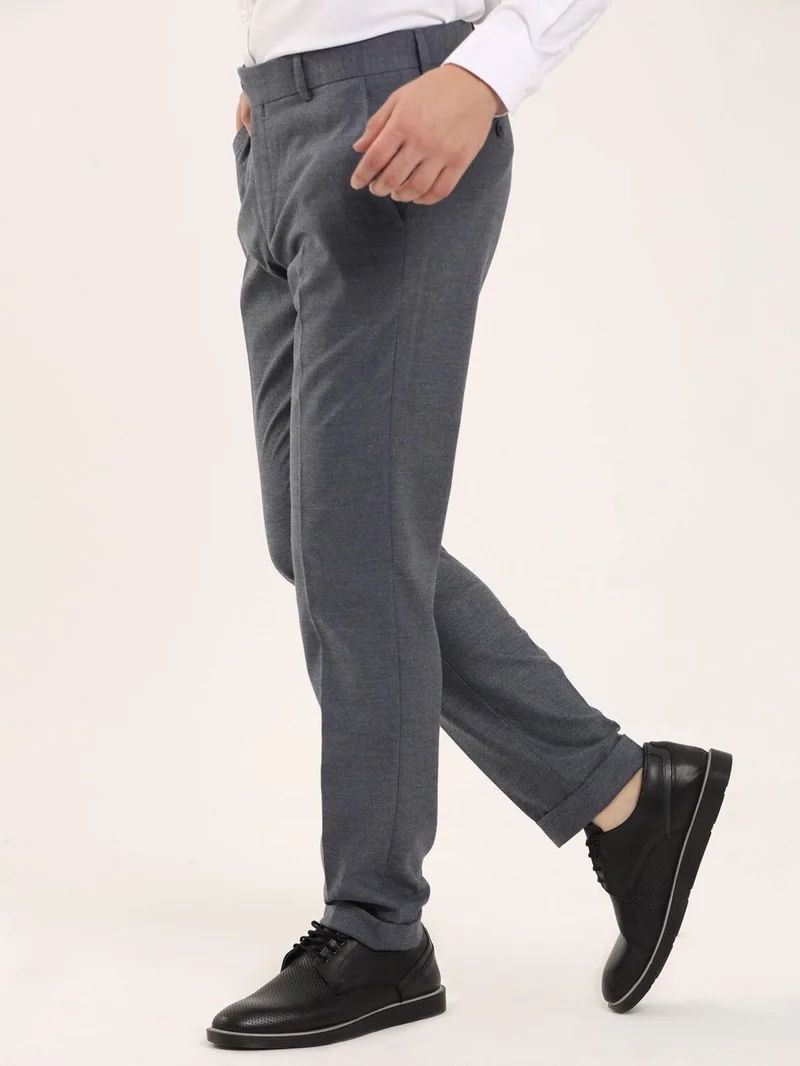 Dufy Indigo Men's Regular Fit Trousers