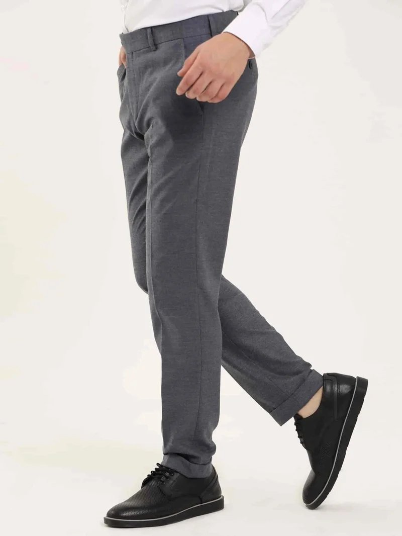 Dufy Indigo Men's Regular Fit Trousers