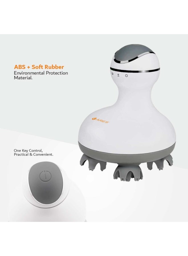 ARES iScalp Head and Body Portable Waterproof Massager, Kneading Massage with 4 Heads with 84 Nodes, Promote Hair Growth, Pressure and Headache Release - Image 3