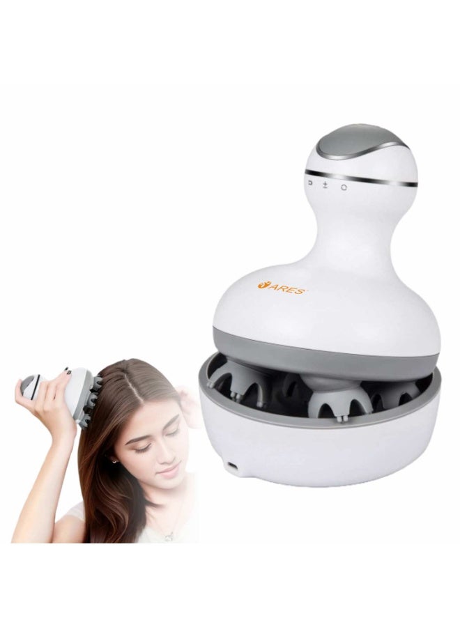 ARES iScalp Head and Body Portable Waterproof Massager, Kneading Massage with 4 Heads with 84 Nodes, Promote Hair Growth, Pressure and Headache Release - Image 1