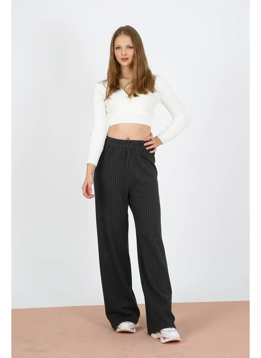 الكسندر جاردي Lycra High Waist Wide Leg Trousers (B21-12300)