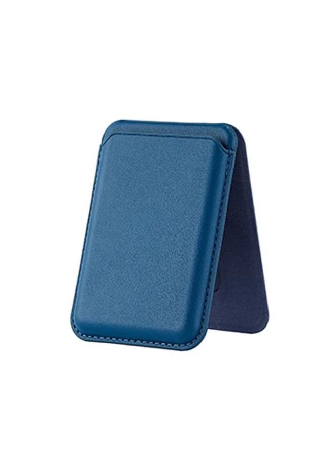 Magsafe Card Case For Apple 16 Strong Magnetic Adsorption IPhone Series Hinge Bracket Leather Case New-Color:Blue Double Row Strong Magnetic Adsorption Exquisite Packaging Box - Image 1