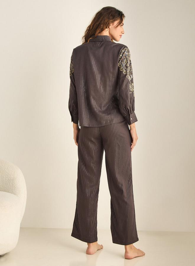 سبلاش فيڤ طقم بيجامة بطبعة بيزلي - Image 3