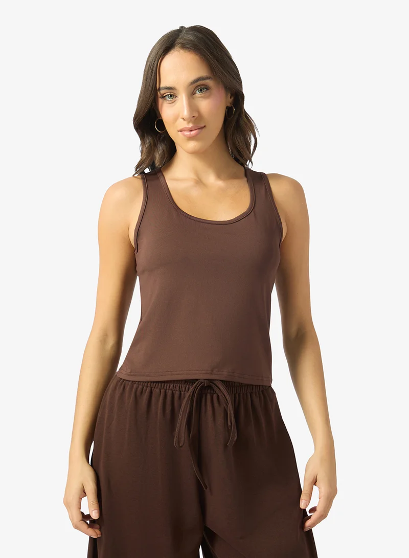 Ginger Basics Soft Polyamide Seamless Square Neck Vest