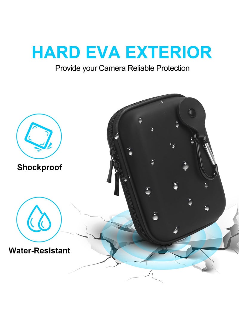 Beauenty Digital Camera Case Compatible with CAMKORY/for KODAK PIXPRO/for Lecran/for VAHOIALD/for Canon IXUS 285 HS, Small Travel Cameras Storage Holder for Accessories SD Card - Image 5