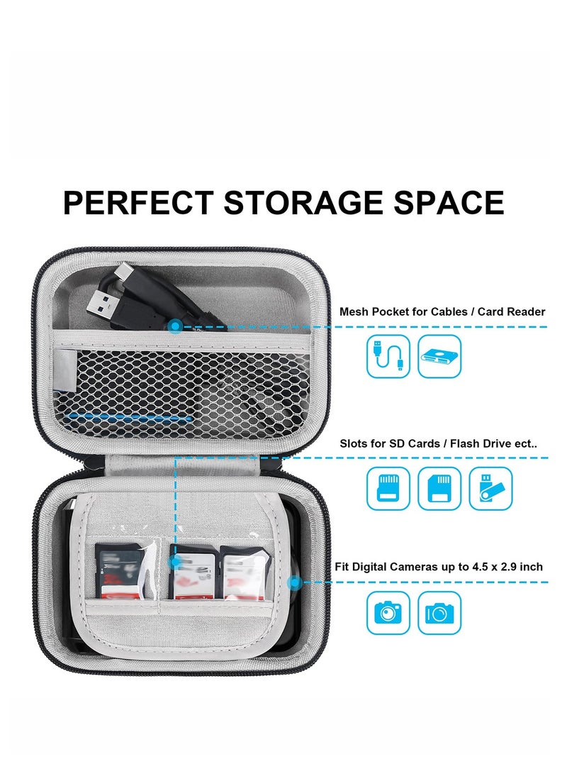 Beauenty Digital Camera Case Compatible with CAMKORY/for KODAK PIXPRO/for Lecran/for VAHOIALD/for Canon IXUS 285 HS, Small Travel Cameras Storage Holder for Accessories SD Card - Image 2