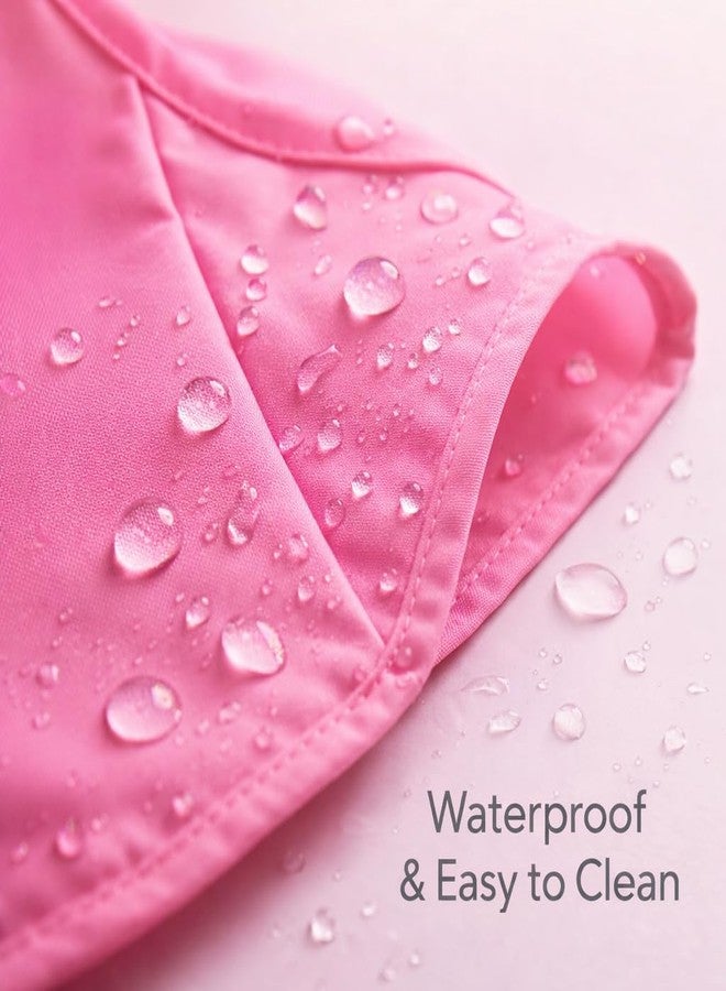 AEREX Full Sleeves Baby Bib Waterproof Feeding Apron for Toddlers | Long Sleeve Smock with Food Catcher Pocket | Mess Proof, Lightweight, Reusable & Easy Clean (Pink) - Image 4