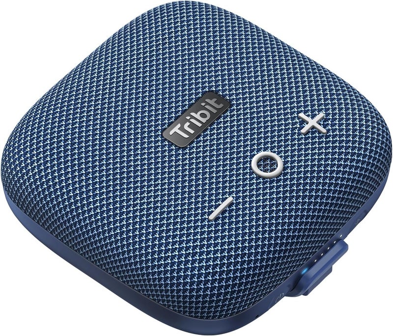 Tribit StormBox Micro 2 المحمولة مكبر صوت بلوتوث: 90dB صوت عالي عميق باس IP67 مقاوم للماء المدمج في حزام BT 5.3 مكبر صوت صغير ، 12H وقت اللعب في الهواء الطلق / التخييم / ركوب الدراجات ، 120ft بلوتوث نطاق (أزرق) - Image 1