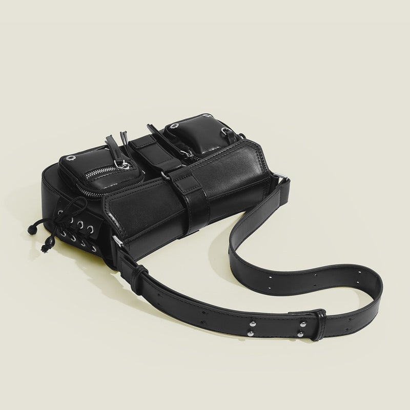 Texte Cool Girl Underarm Bag Bagel Bag Women'S New Niche Design Motorcar Bag Shoulder Bag Crossbody Bag - Image 4