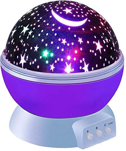 TETRIX Romantic Star Master Night Light Lamp Projector,Star Projector Lamp with Colors and Rotating 360 Degree Moon Star Projection with USB Cable,Lamp for Kids Room Night Bulb -(Multicolor) - Image 1