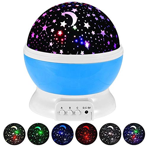 TETRIX Romantic Star Master Night Light Lamp Projector,Star Projector Lamp with Colors and Rotating 360 Degree Moon Star Projection with USB Cable,Lamp for Kids Room Night Bulb -(Multicolor) - Image 2