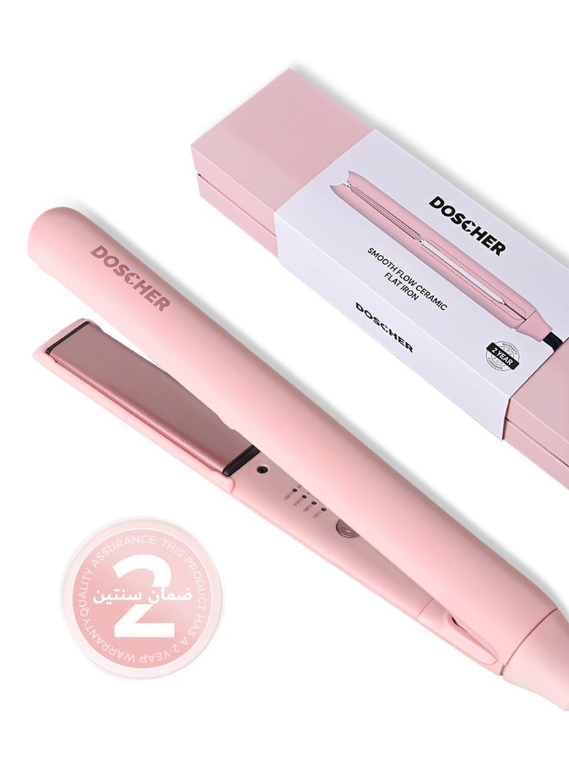 DOSCHER Ceramic Hair Straightener and Curler with 3D Floating Ceramic Plates – Anti-Scald Rounded Design, Up to 230°C (450℉) High Heat, Dual Voltage, Auto Shut Off, 2m Swivel Cord, 2 Year Warranty & Portable Foldable Hair Dryer 1000W with Concentrator Nozzle & Travel Pouch, 3 Speed Settings, Compact Lightweight Design, 2m Cord with Velcro Strap, Dual Voltage Blow Dryer for Home & TravelBundle - Image 2