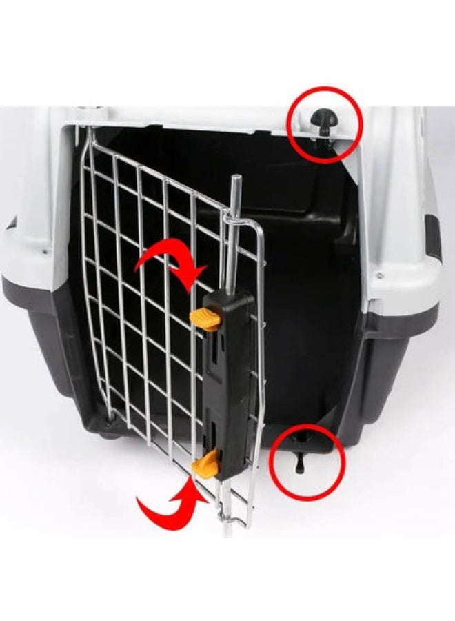 ام بي اس 2 حاملة الحيوانات الأليفة سكودو 3 IATA رمادية صغيرة 60×40×39 سم - Image 4