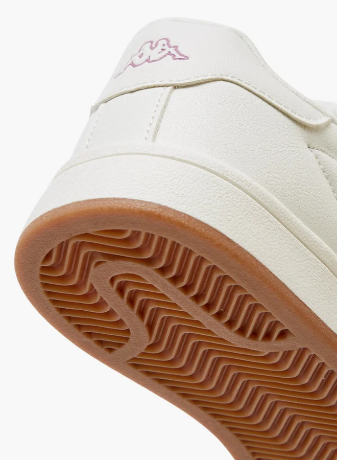 Kappa Girls' Logo Embossed Sneakers with Hook and Loop Closure