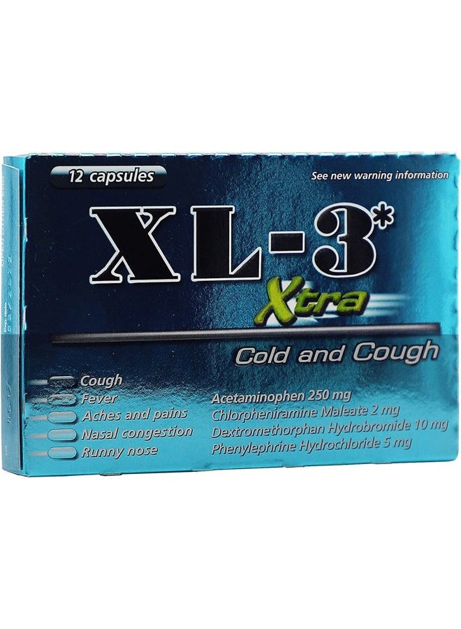 XL-3 Xtra Cold & Cough, Helps Relieve Cough and Cold Symptoms, 2-Pack, Boxes - Image 3