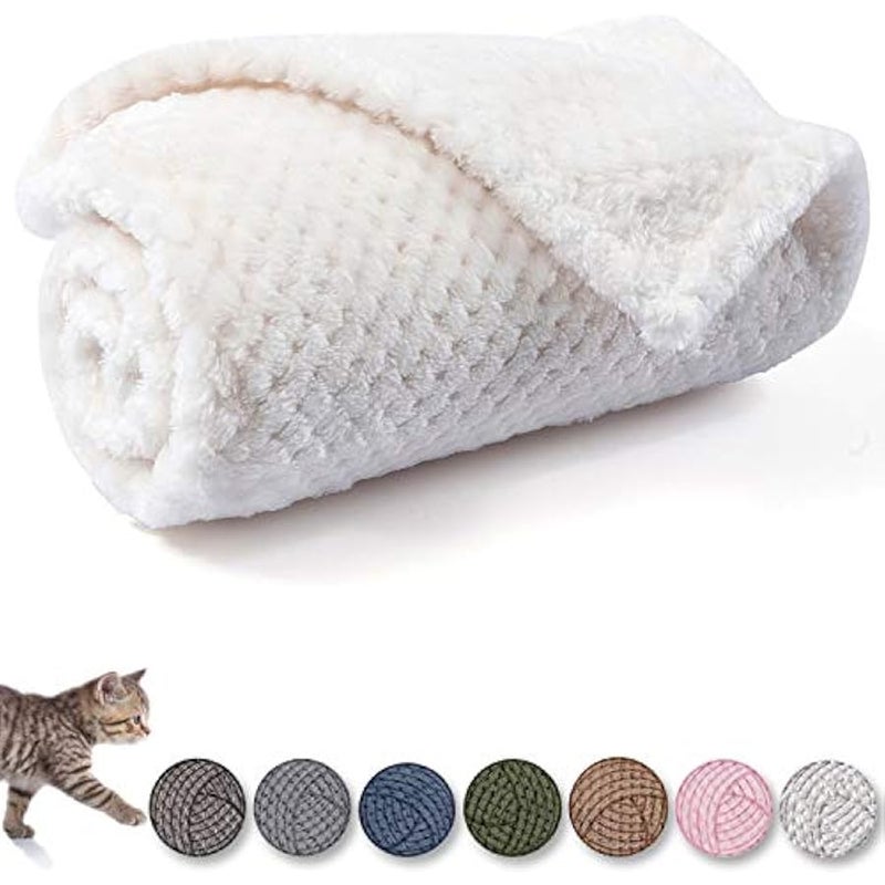إسكدنيا بطانية للكلاب او القطط او بطانية الحيوانات الاليفة، بطانيات زغبية ناعمة دافئة للجراء الصغيرة والمتوسطة والكبيرة والقطط والقطط، اغطية من الصوف المخملي للسرير والاريكة والسفر (طول/40 انش × 48 - Image 1