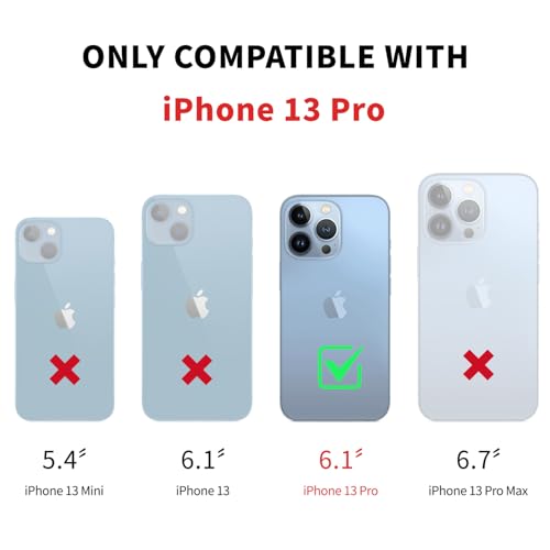 DJDUCK Designed for iPhone 13 Pro Case Wallet with Card Holder, [Magnetic Clasp Cover] [RFID Blocking Leather Protection] Shockproof Women Men Cases 6.1 Inch for Apple 13 Pro Light Brown - Image 2