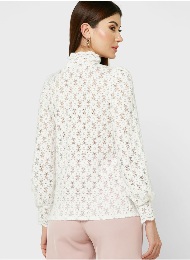 ELLA - High Neck Blouse - Image 1