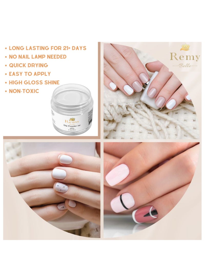 Remy Belle Set of 3 Pieces Dipping Powder Base Coat Top and Activator No Nail Lamp Needed - Image 4