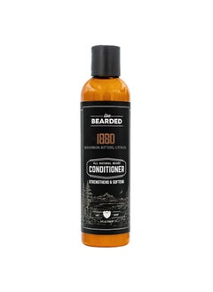 Live Bearded Live Bearded Beard Conditioner, 8 fl oz - Strengthens and Softens Facial Hair - Made in the USA - All-Natural Ingredients with Biotin, Caffeine | 1880 Scent - Bourbon, Bitters, Citrus 