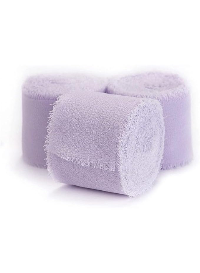 3 مجلدات من أشرطة غزل الثلج البنفسجي الضوئي ، 1.5 بوصة × 21 ياردة من الأشرطة الخفيفة البنفسجية الضوئية ، دعوة لحفلات الزفاف ، باقات الزهور للعروس ، تغليف الهدايا والحرف اليدوية DIY - Image 1