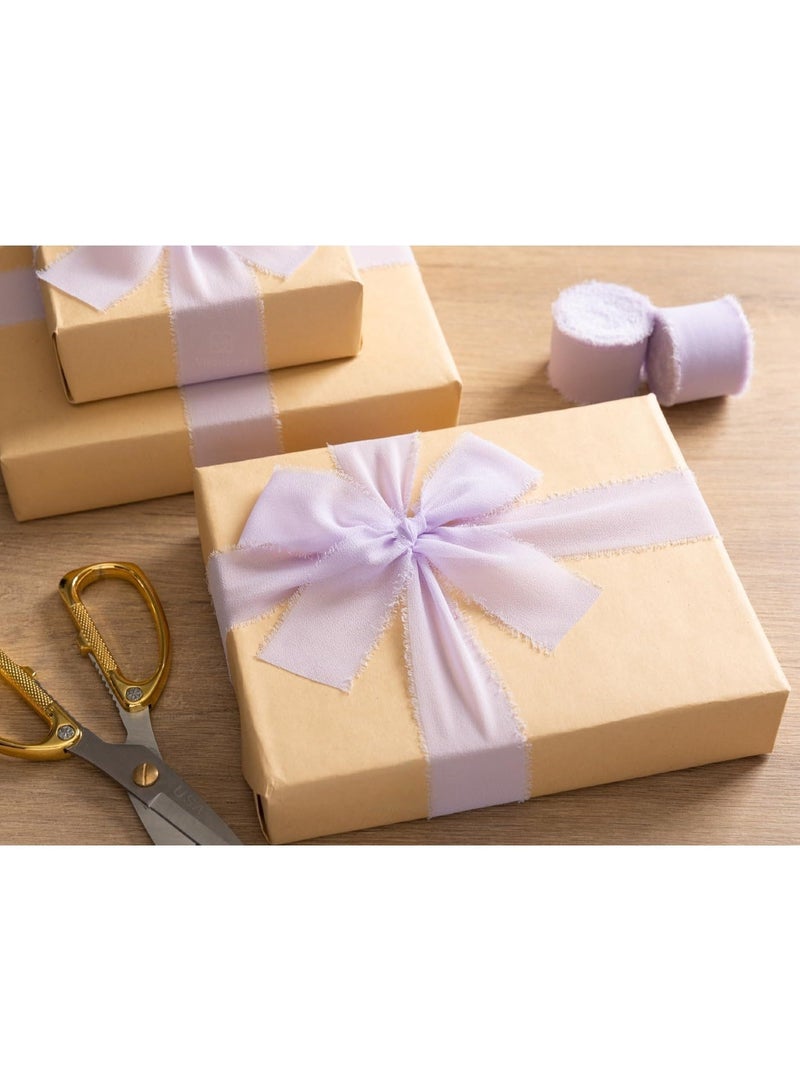 3 مجلدات من أشرطة غزل الثلج البنفسجي الضوئي ، 1.5 بوصة × 21 ياردة من الأشرطة الخفيفة البنفسجية الضوئية ، دعوة لحفلات الزفاف ، باقات الزهور للعروس ، تغليف الهدايا والحرف اليدوية DIY - Image 4