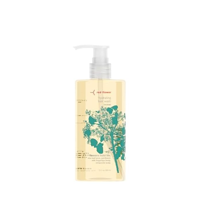 Red Flower Ocean Hydrating Hair Wash – Sulfate-Free Moisture Boost Shampoo with Coconut Glycerin & Pro-Vitamin B5, Aromatherapeutic Essential Oil Blend for All Hair Types (10 oz) - Image 1