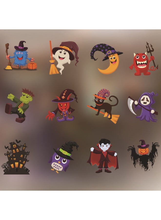 NIBEMINENT New Halloween Static Stickers - Captivating Festival Decorations