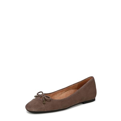 Vionic Womens Klara Ballet Flat Driftwood Suede 75 - Image 1